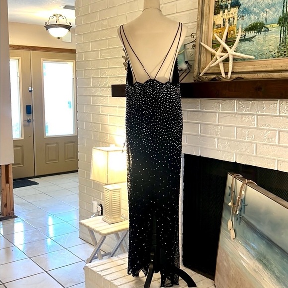 VTG (NWT), Mark & John by Gopal, Stunning Black Beaded Gown,Strap-Back,Size 2X - Picture 11 of 15